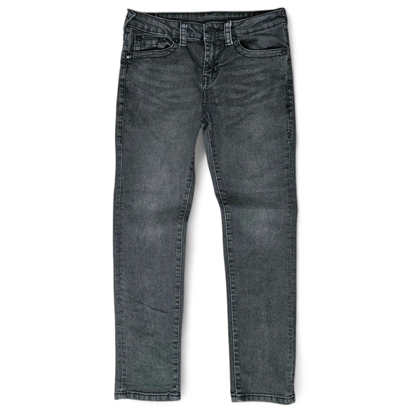 True Religion Geno Black Jeans Size 14 Relaxed Slim Waist 30" Inseam 30" Stretch - Picture 1 of 12